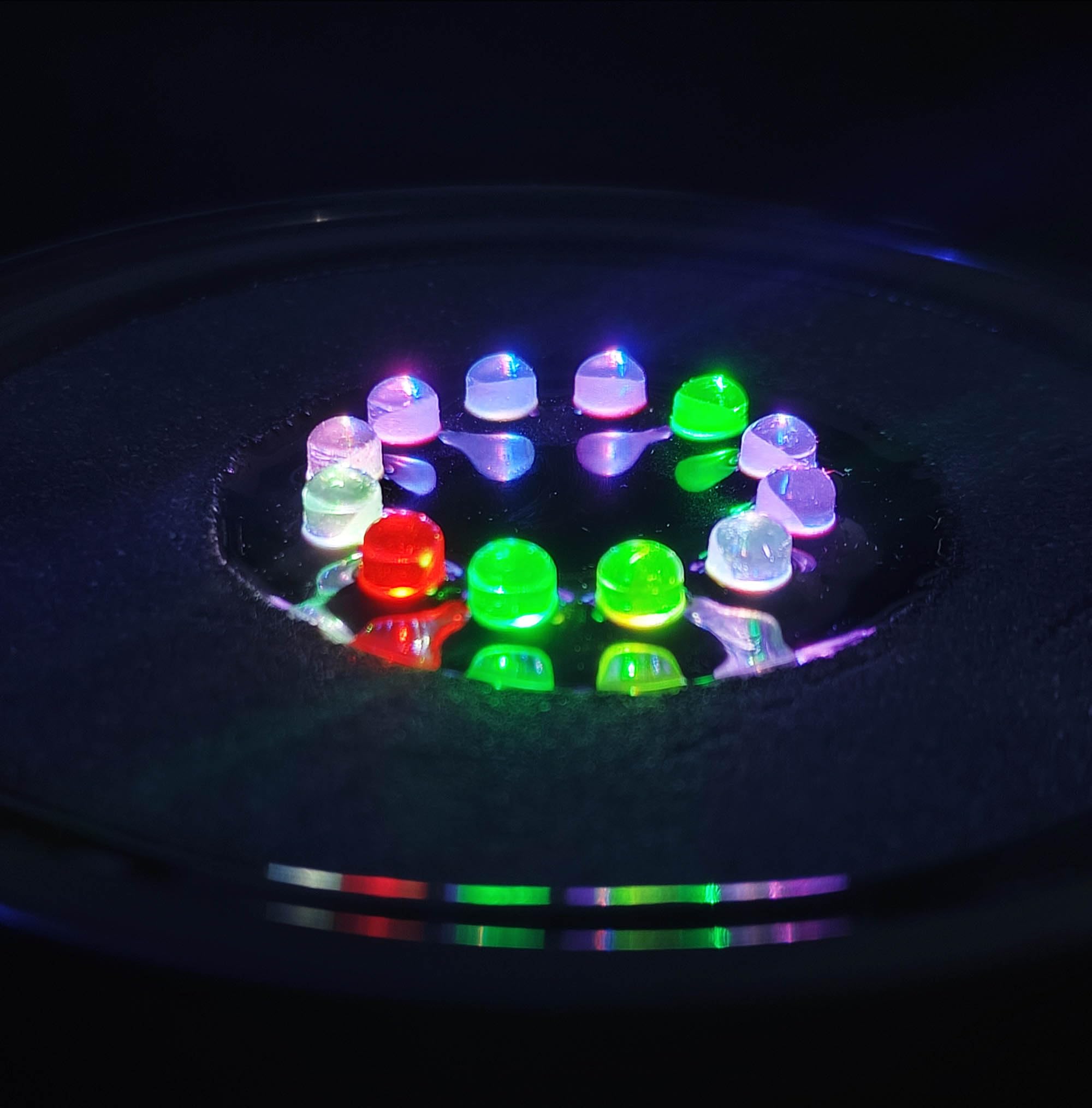 NICREW auto color-changing LED bubbler disk adds ambient light to the tank