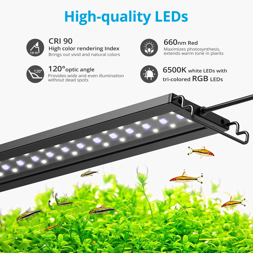 NICREW C10 LED aquarium light moonlight mode for nighttime ambiance