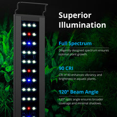 NICREW C10 dimmable brightness demonstrates precise control for tank lighting