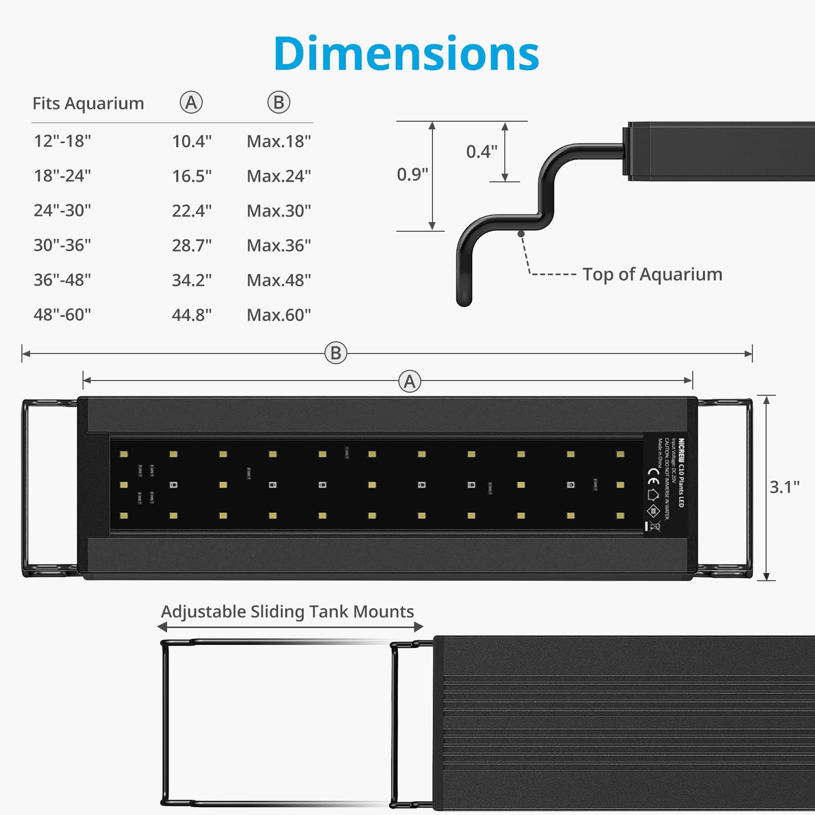 NICREW C10 water-resistant body protects against splashes and humidity