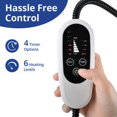 NICREW cat heating pad auto shut-off timer for energy-efficient use.