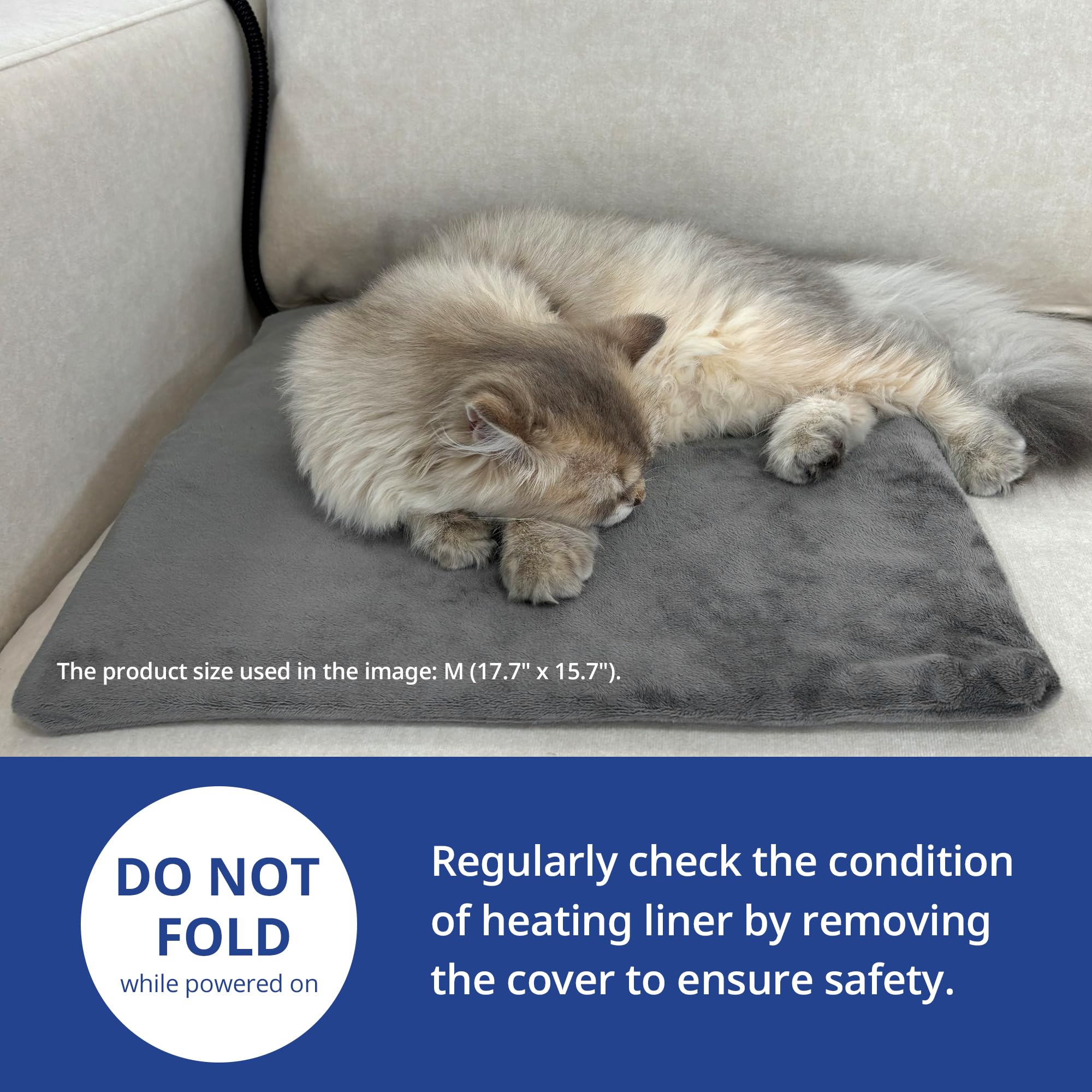 NICREW cat heating pad temperature controls for precise warmth management.