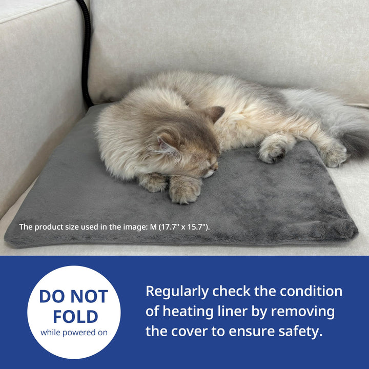 NICREW cat heating pad temperature controls for precise warmth management.