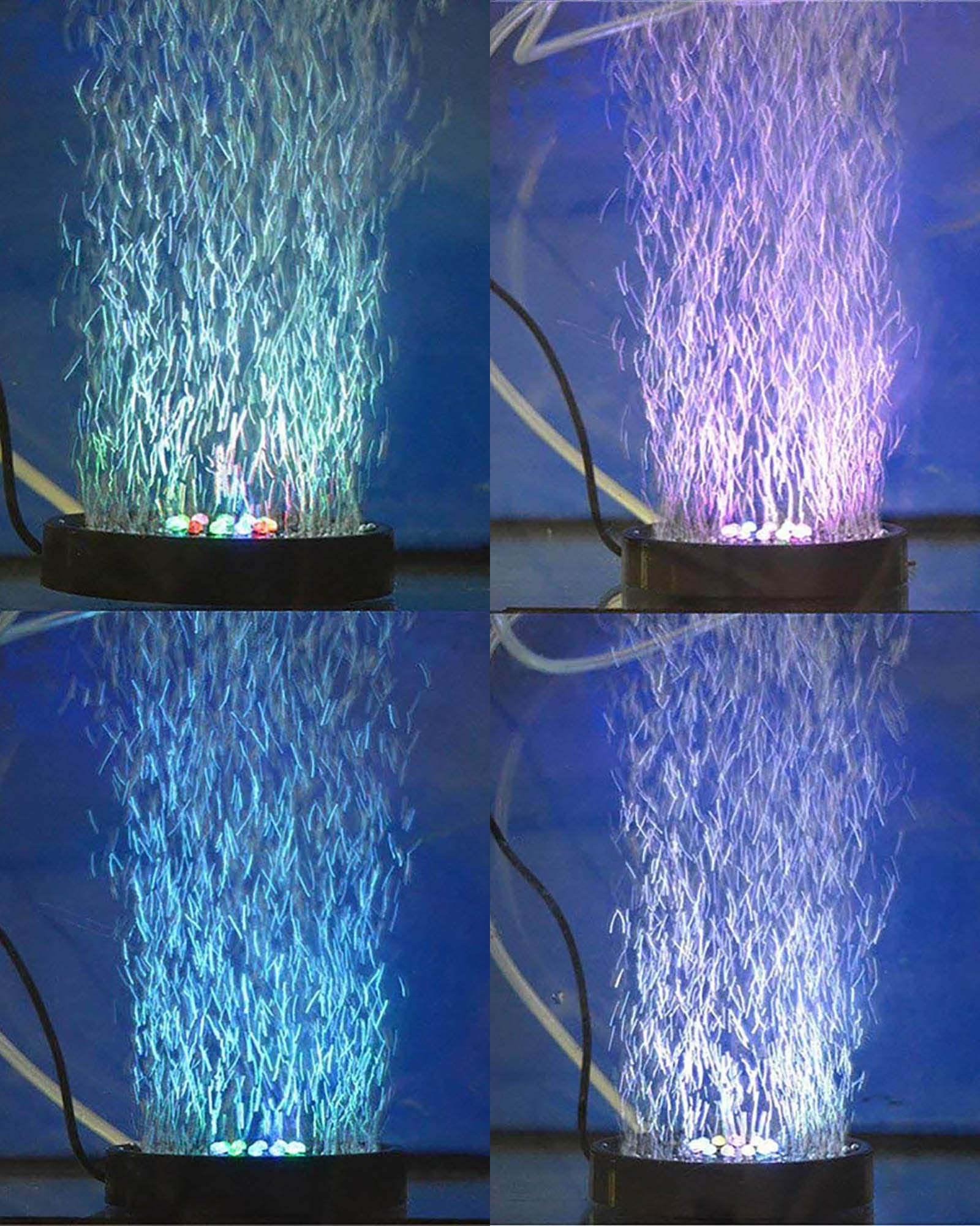 NICREW colorful bubbler disk provides an ambient glow in the aquarium