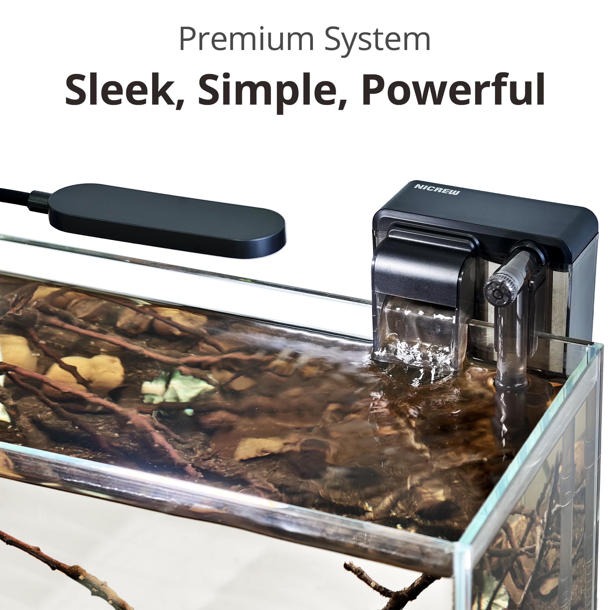 NICREW Nano Nature rimless glass for edge-to-edge viewing