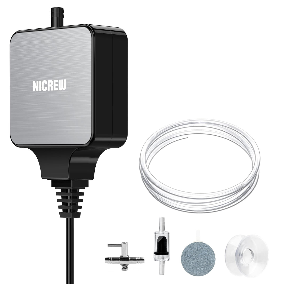 NICREW Nano Silent air pump unit delivers near-silent aeration for peaceful tanks