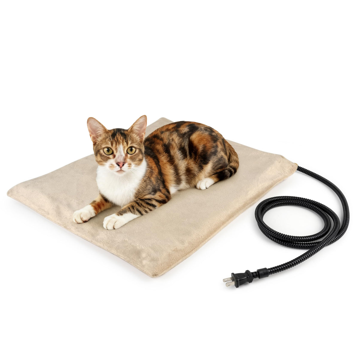 NICREW pet heating pad with soft fleece cover provides cozy warmth for pets