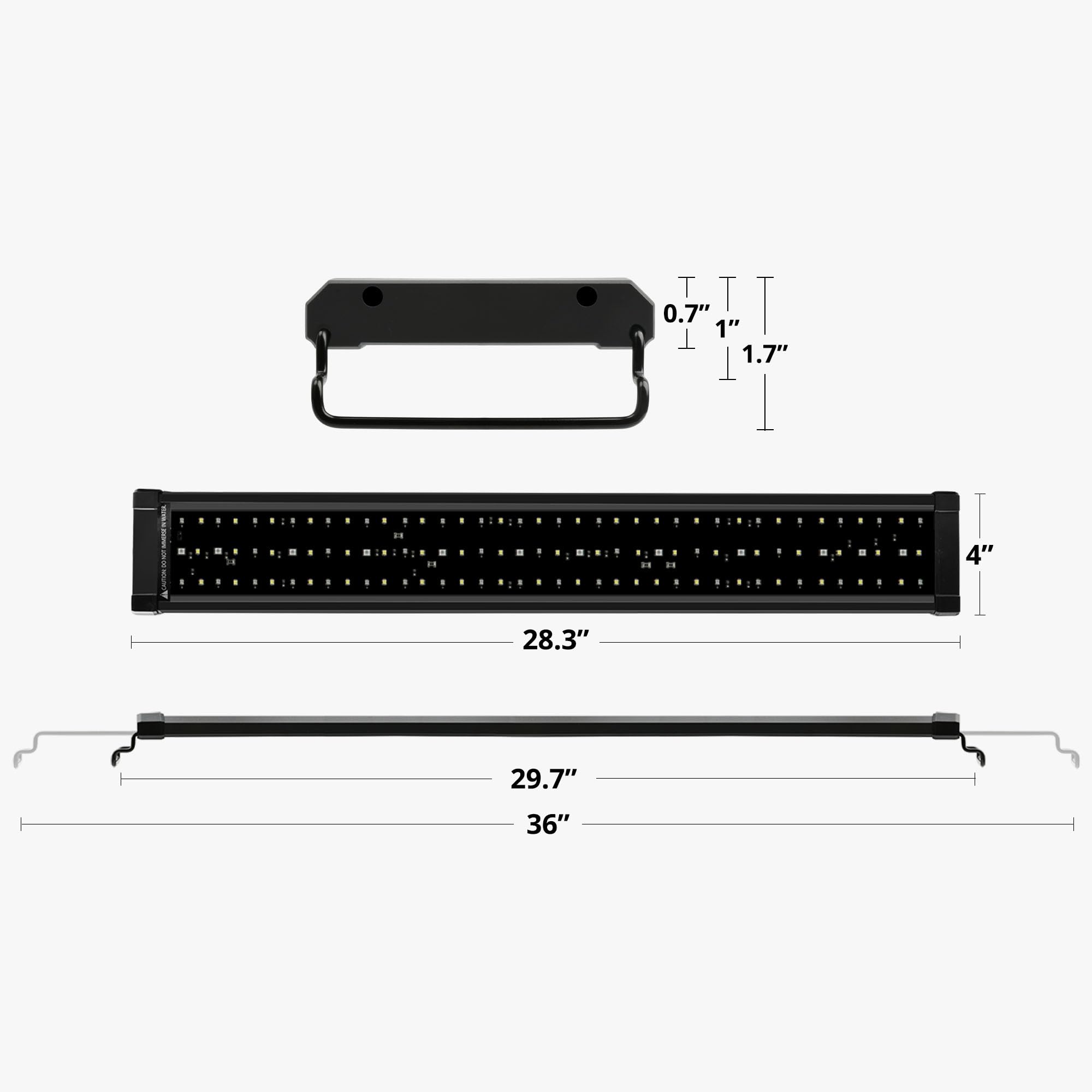 NICREW saltwater light extendable brackets provide adjustable tank fit