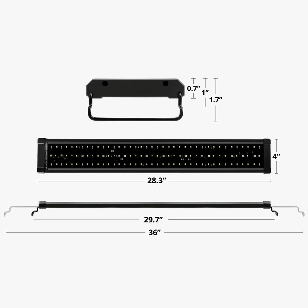 NICREW saltwater light extendable brackets provide adjustable tank fit