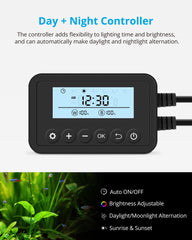 SkyLED Plus sunrise and sunset ramping for natural aquarium lighting.