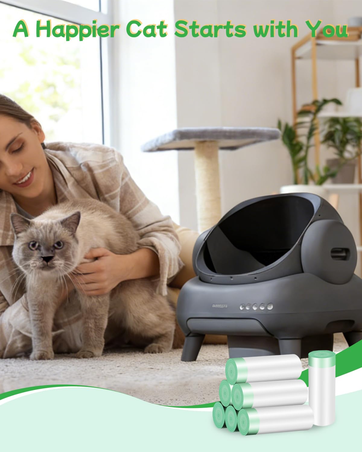 Nidkoud 140-count value-pack shown for long-term litter box maintenance