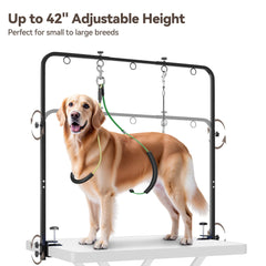 Heavy-duty clamp securing the arm to a tabletop edge