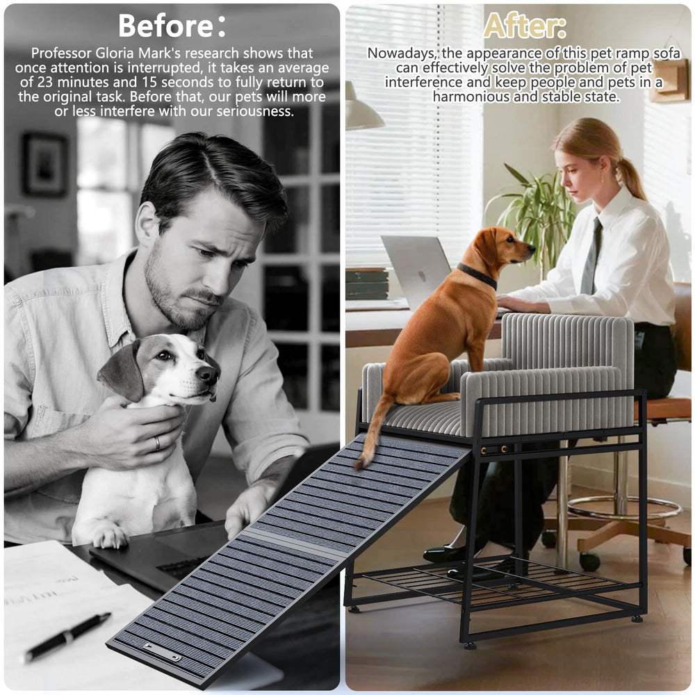 Nigwet Pet Stairs Seat anti-slip bottom ensures stable climbing.