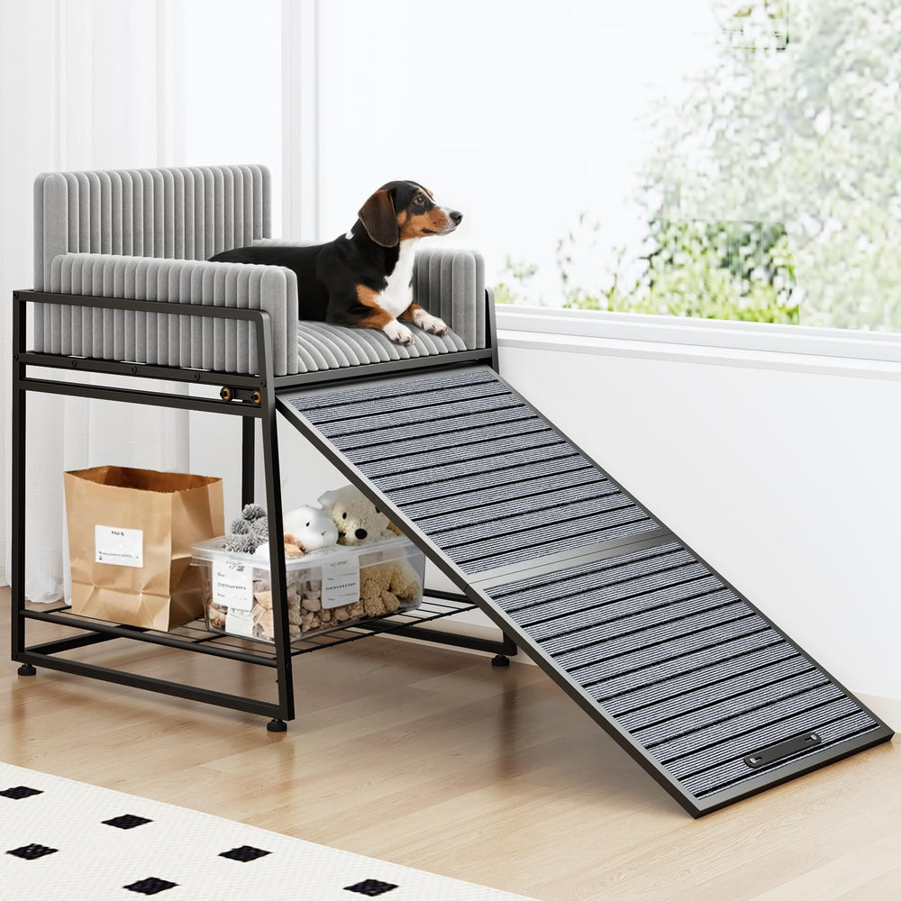 Nigwet Pet Stairs Seat assembly with numbered parts for quick setup.