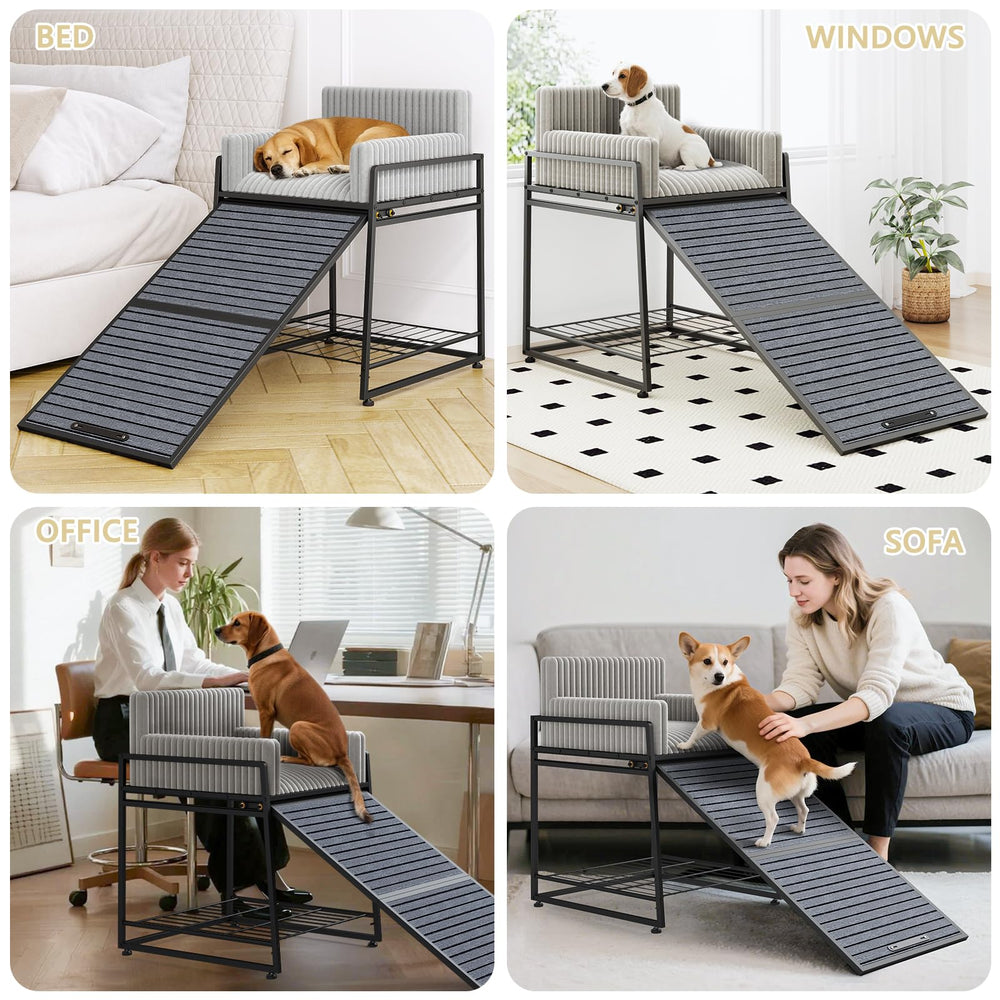 Nigwet Pet Stairs Seat supports up to 110 lbs for medium pets.