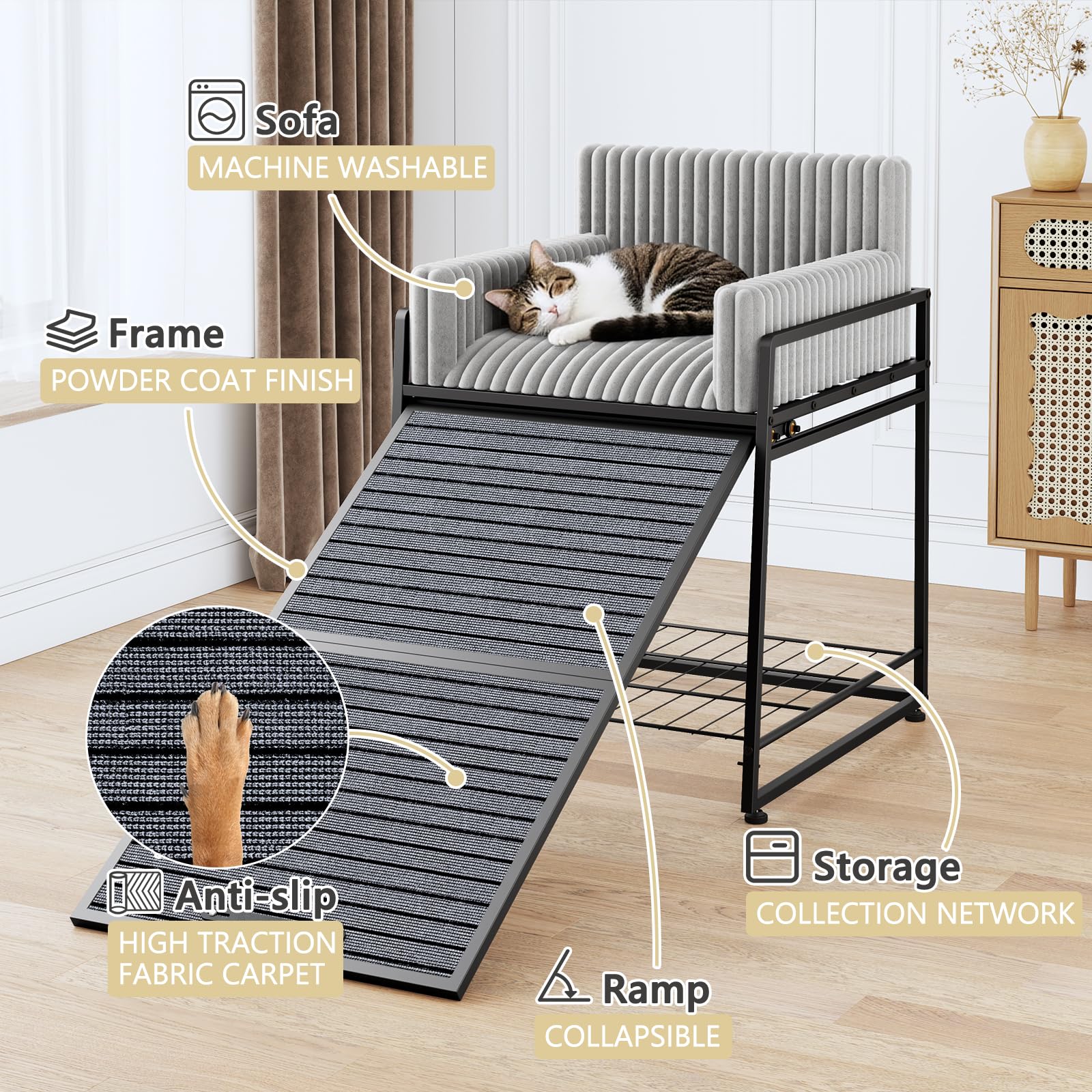 Nigwet Pet Stairs Seat window perch keeping your pet close and comfortable.
