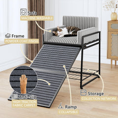 Nigwet Pet Stairs Seat window perch keeping your pet close and comfortable.