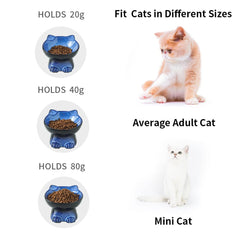 Nihow tilt-angle design keeps food centered and whiskers comfortable.