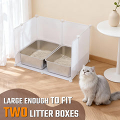 NiidodKatzi frosted-design-privacy-panel provides cat privacy while containing litter spray