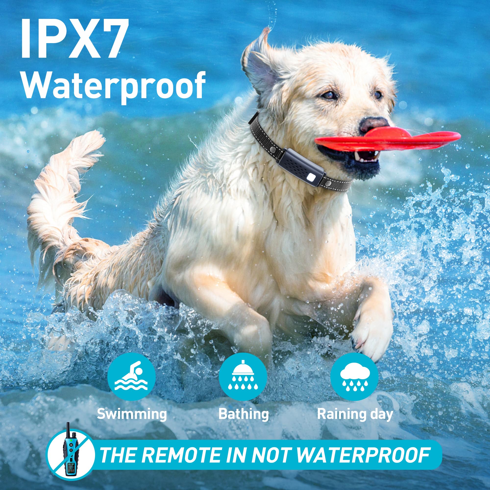 Nikketta dog shock collar waterproof IP67 design lasts outdoors