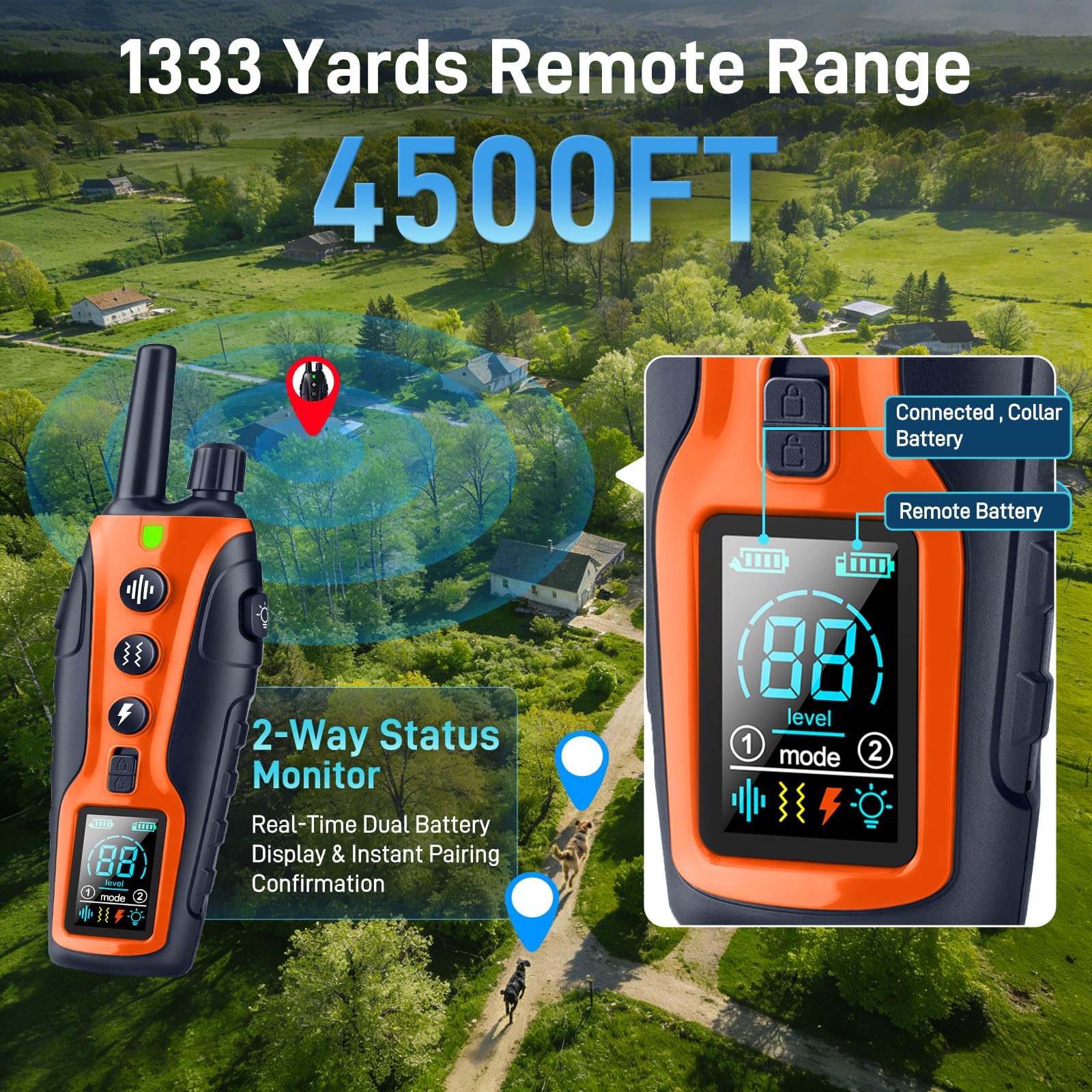 Nikketta waterproof IP67 receiver endures rain and splashes during adventures.