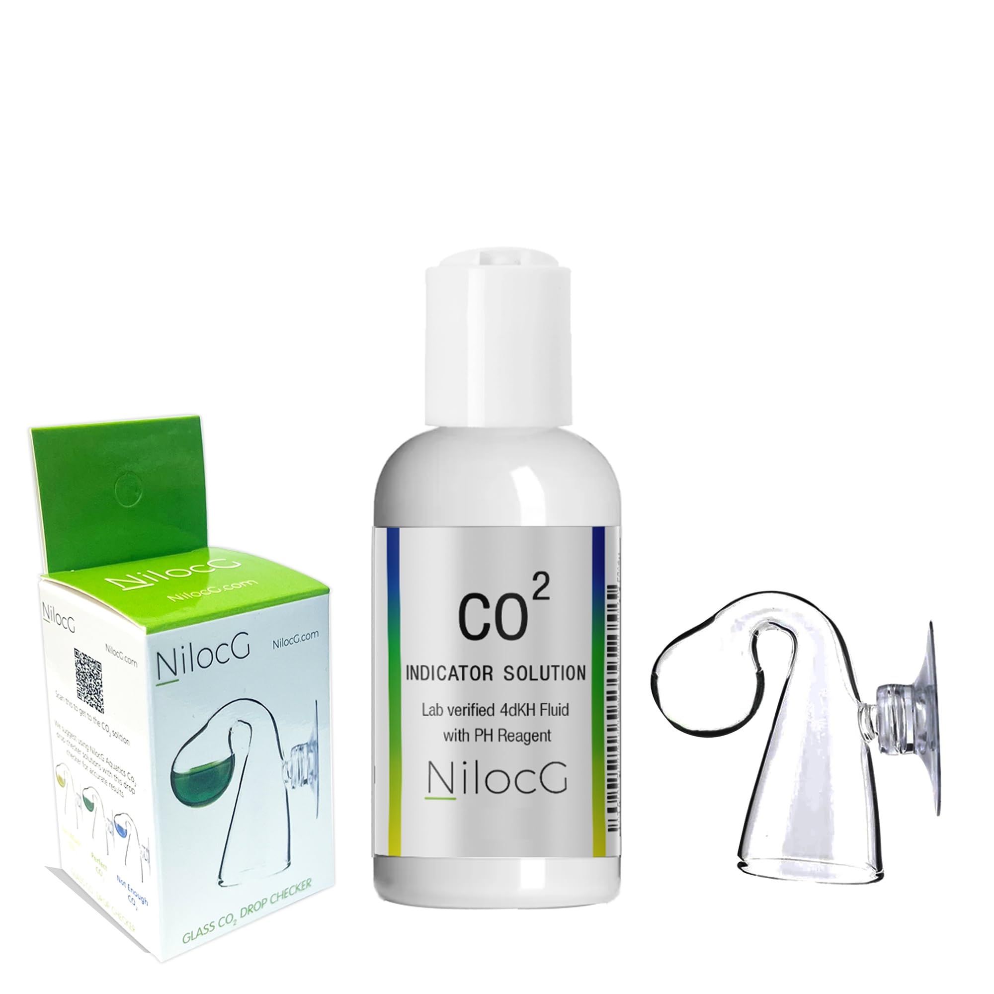 NilocG Aquatics packaging sleeve highlights a complete CO2 monitoring kit