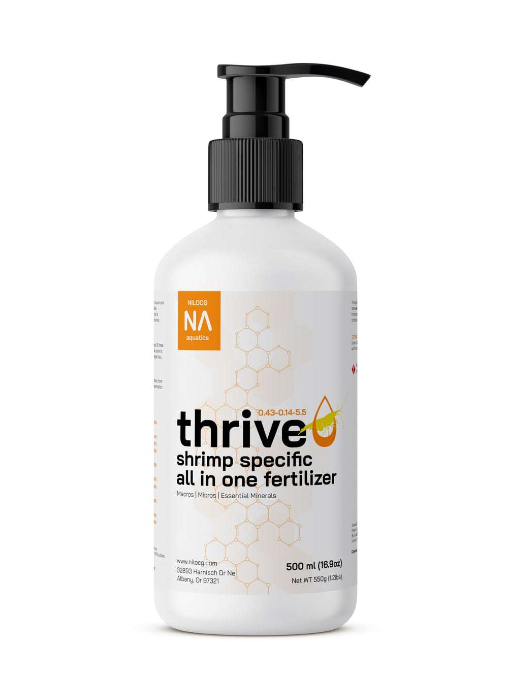 NilocG ThriveS bottle being poured, easy dosing for shrimp tanks