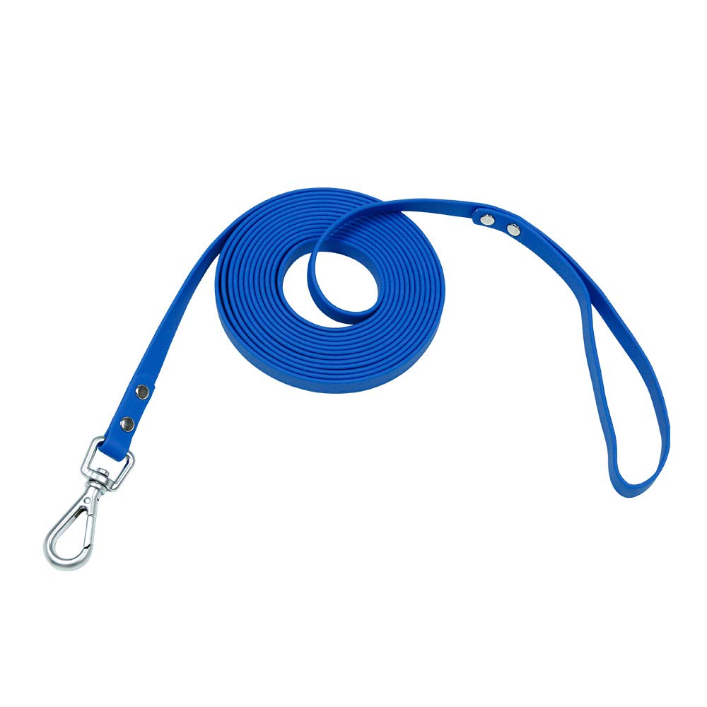 NIMBLE waterproof long dog leash demonstrates beach use and quick-dry practicality