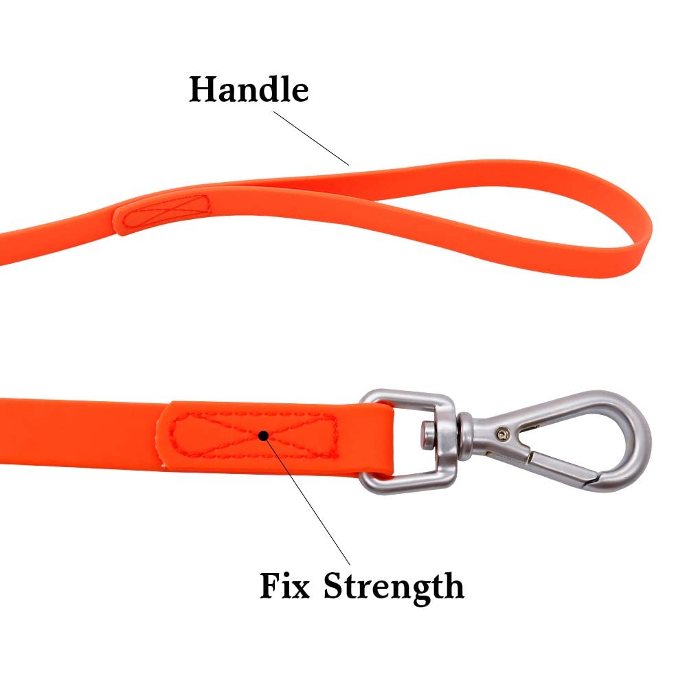 NIMBLE waterproof dog leash 30ft orange ideal for controlled walks and training sessions.