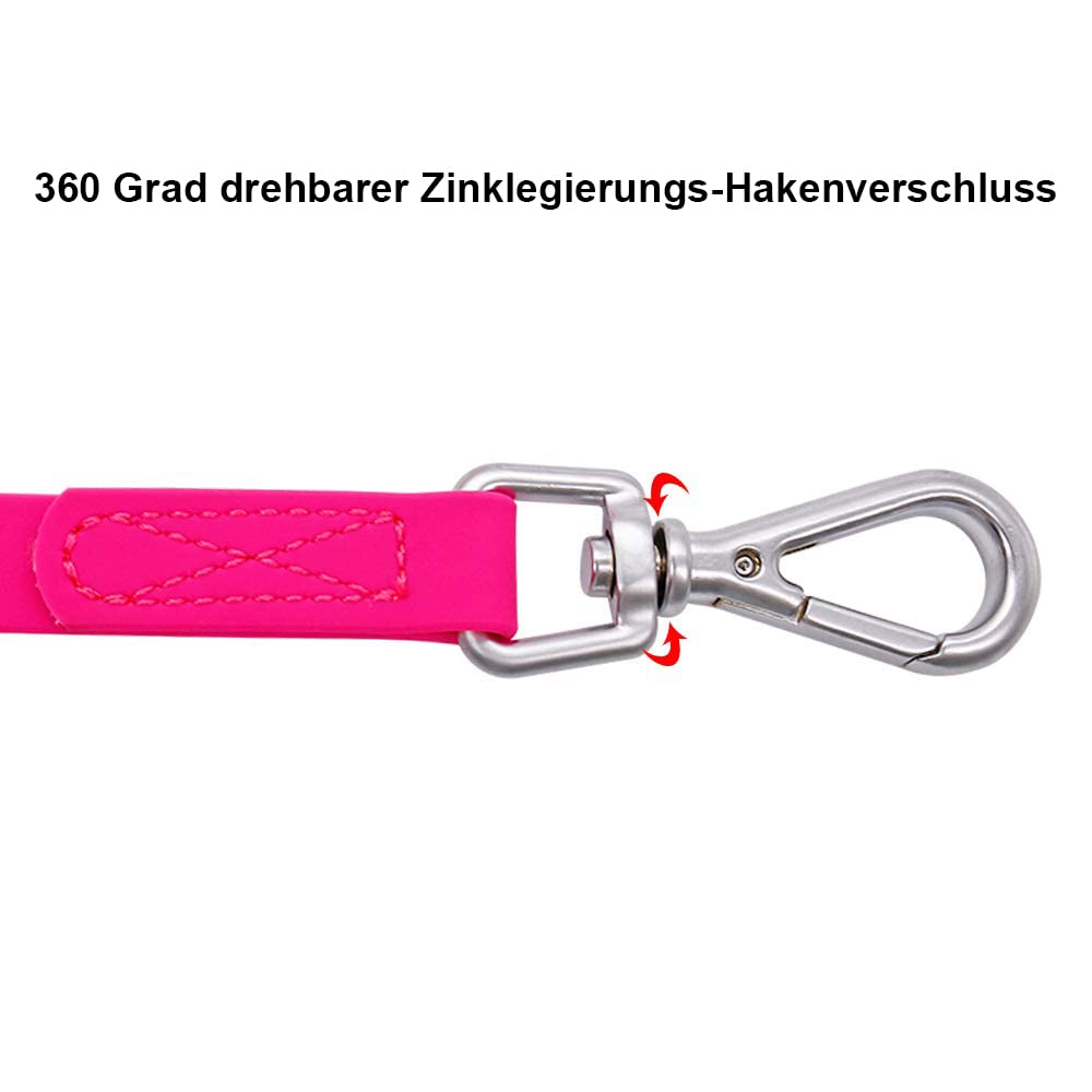 NIMBLE waterproof dog leash 600lbs pull strength label highlights safety during rough play