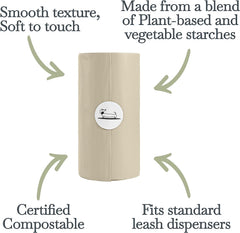 Nina Woof compostable bags highlight eco-friendly packaging and responsible disposal.