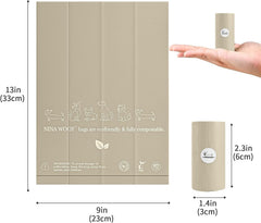 Nina Woof easy-open bag edge helps quick and clean waste access.