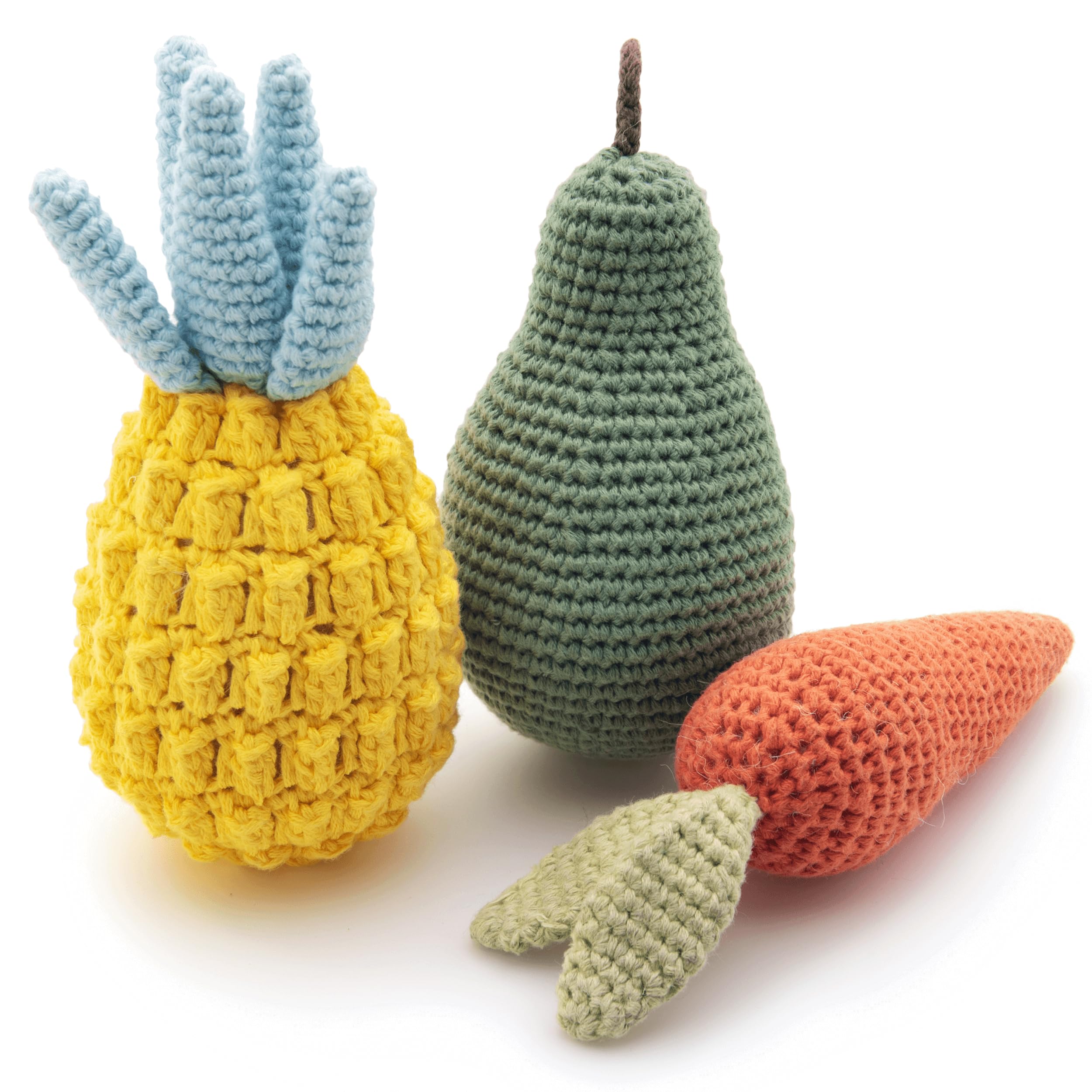 Nina Woof apple squeaky toy in organic cotton, ideal for engaging fetch with small dogs