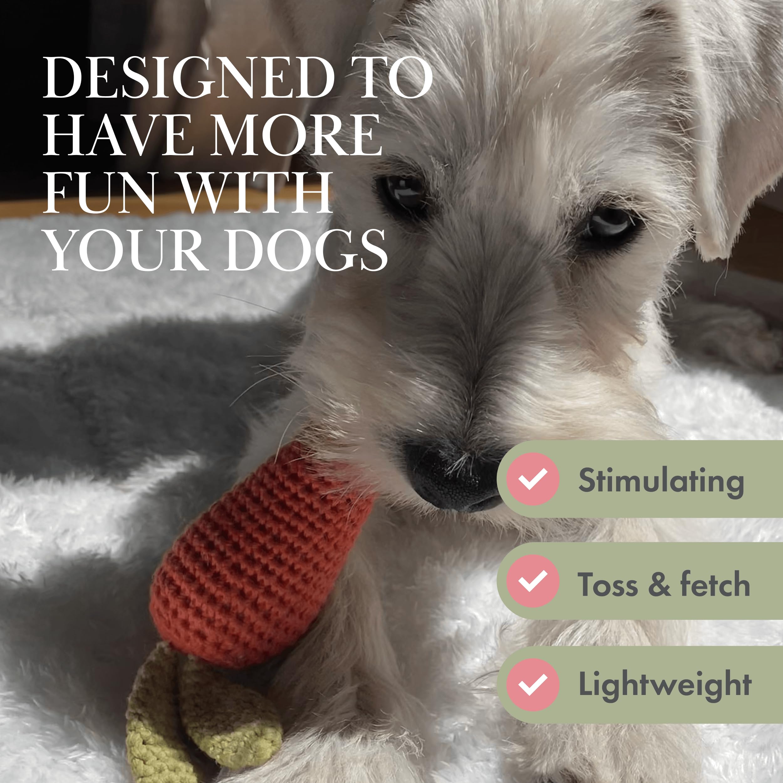 Nina Woof organic cotton texture for soothing play sessions