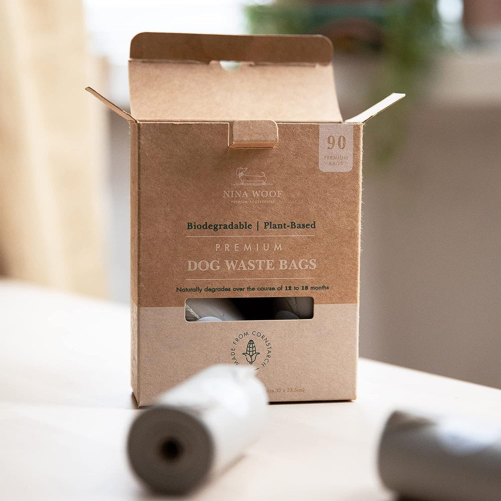 Nina Woof six-roll pack delivers ready-to-use waste management on trips.