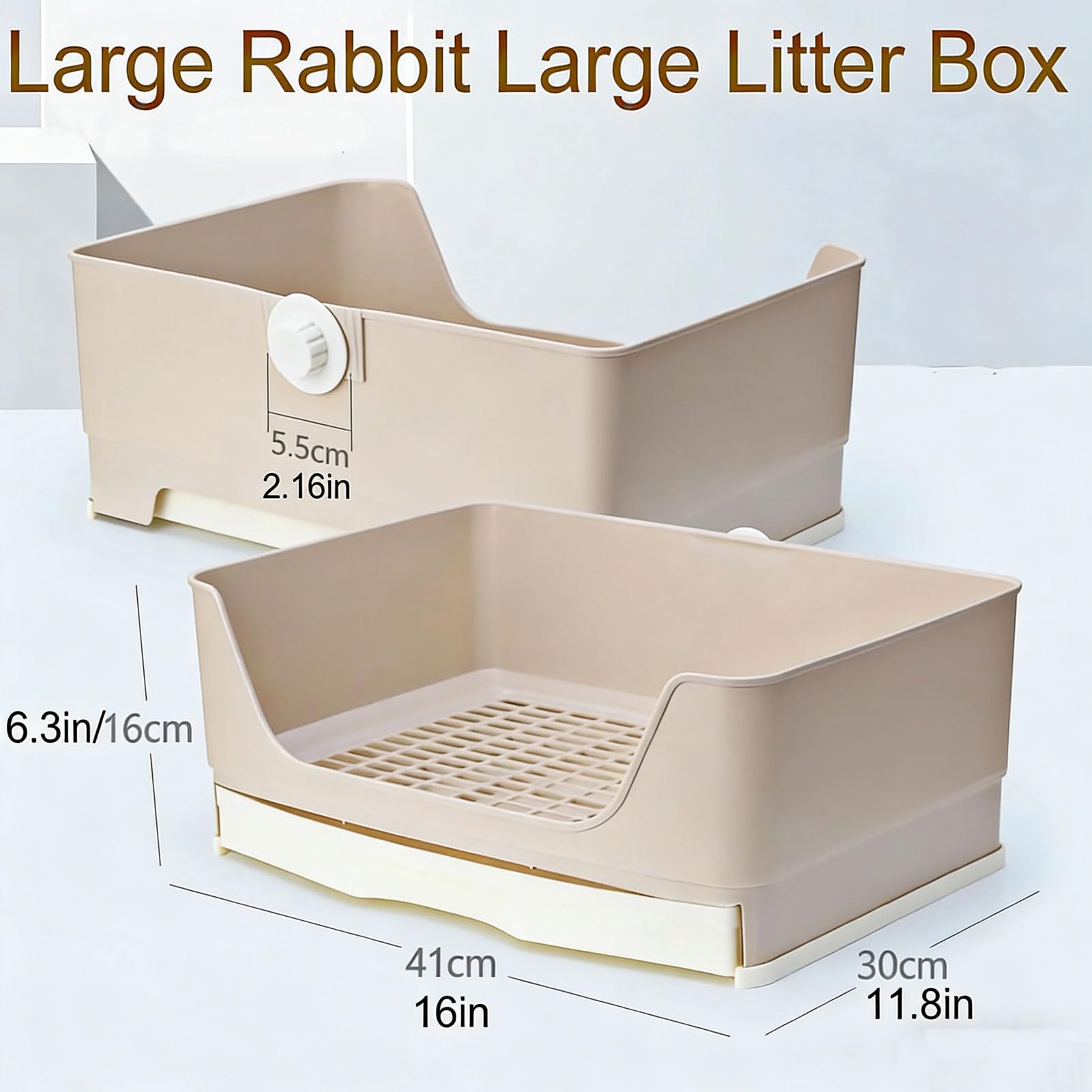 NINGVIHE grid-floor detail shows paw-friendly surface for easier cleaning.