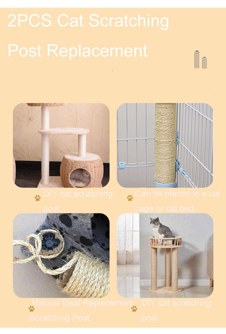 NINGVIHE M8 sturdy sisal pole ready for DIY cat tree builds.