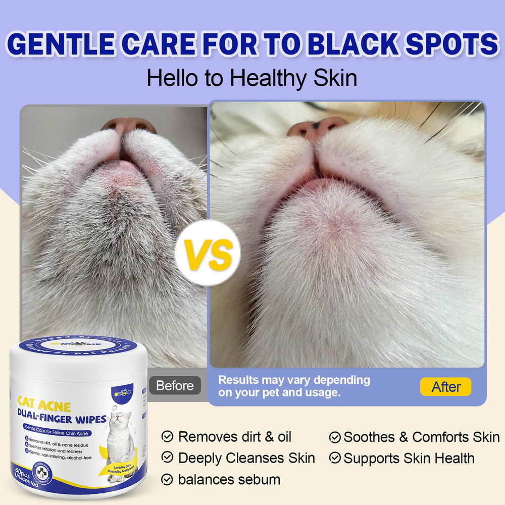 Ninibabie Cat Chin Care Wipes safe for sensitive skin with soft cleansing