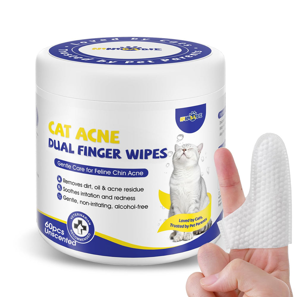 Ninibabie Cat Chin Care Wipes with dual-finger design for precise chin cleaning and reduced dirt
