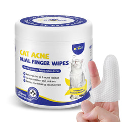 Ninibabie Cat Chin Care Wipes with dual-finger design for precise chin cleaning and reduced dirt