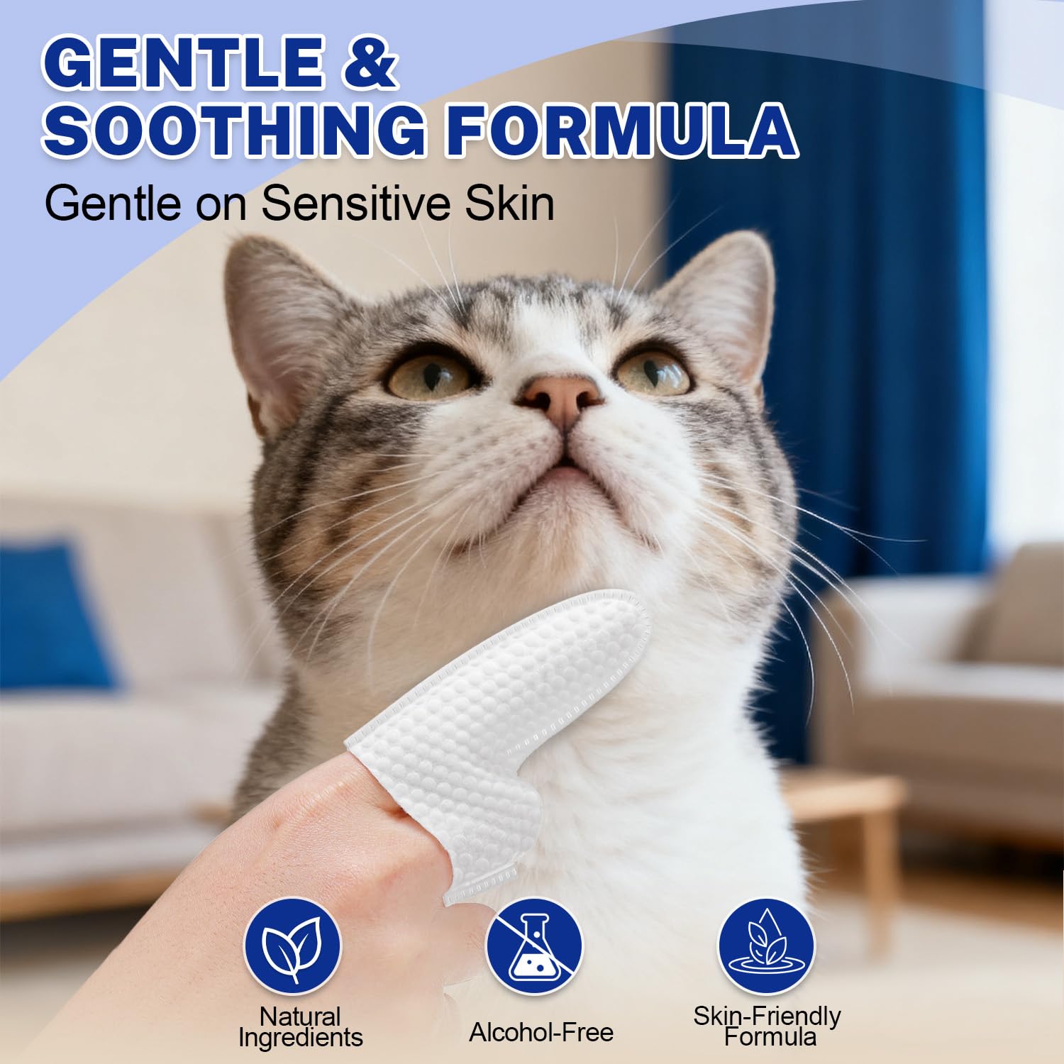 Ninibabie Cat Chin Care Wipes plant-based no-rinse formula for quick cleanup