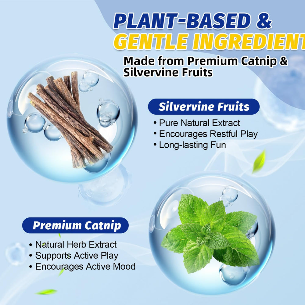 Ninibabie silvervine scent near toys boosts engagement.