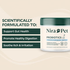 Nira Pet dog enjoying a chew during treat time.