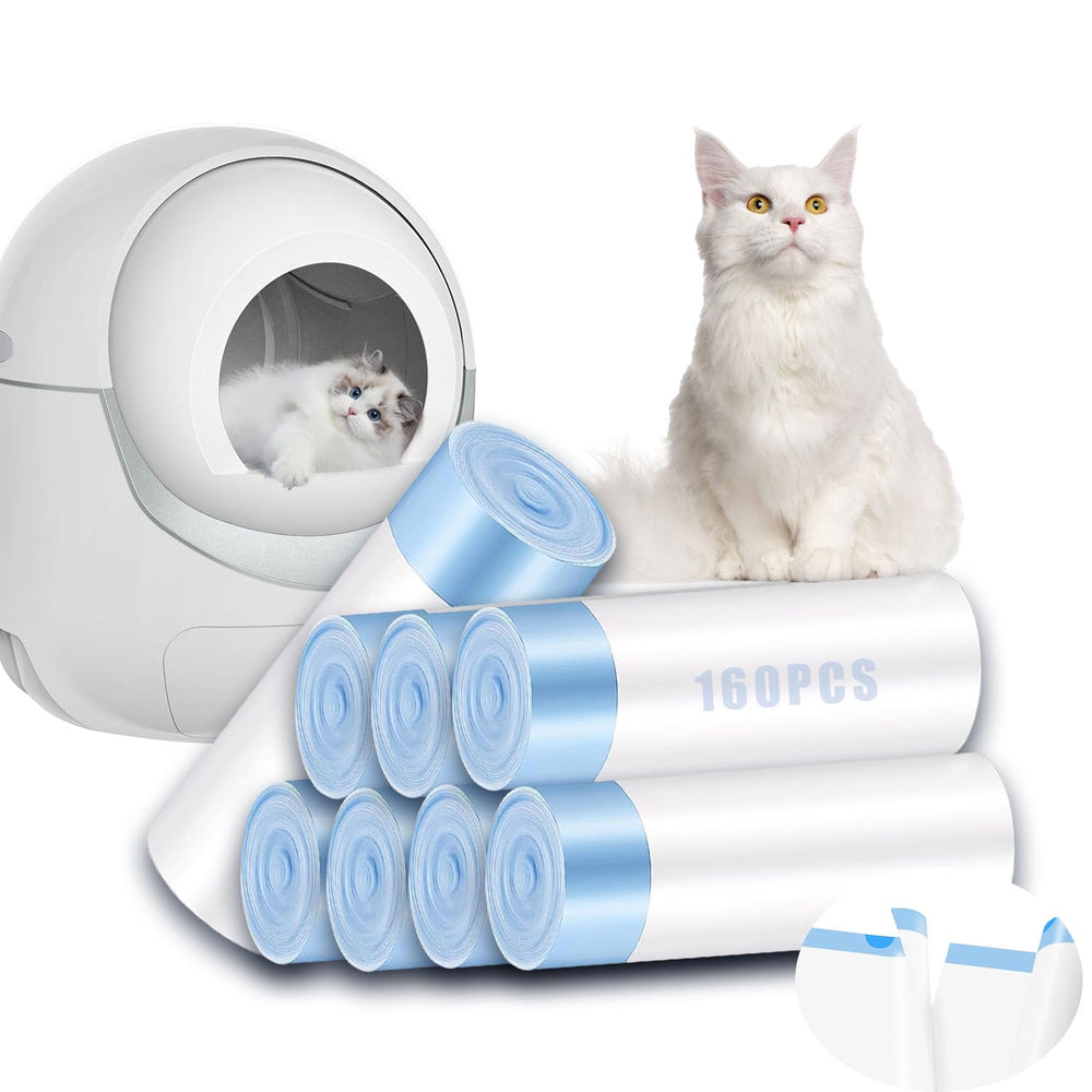 Niserelesa 160-pack cat litter bags on a roll for bulk value