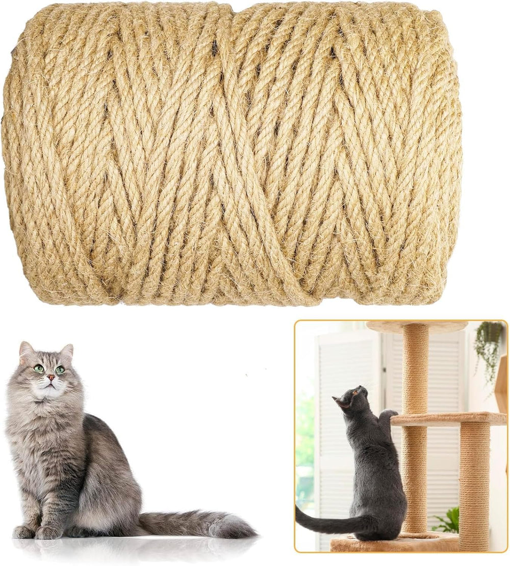 Niserelesa sisal rope for scratch-post refresh, inviting scratching while protecting furniture.