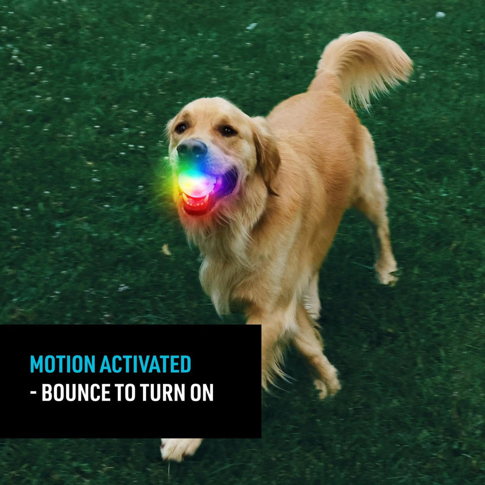 GlowStreak LED ball bouncing with Disc-O color pattern.