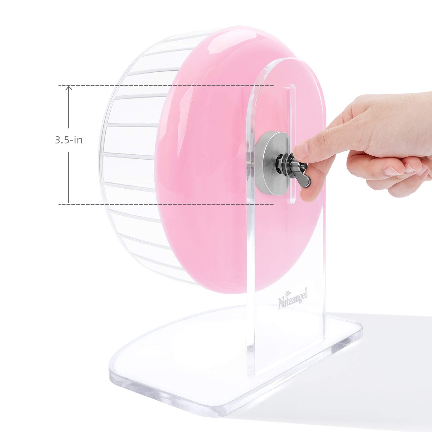 Niteangel acrylic base provides sturdy support and a clear habitat view.