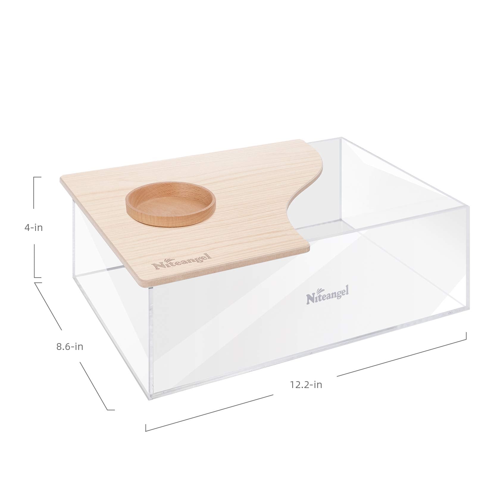 Niteangel Animal Sand-Bath Box removable lid reduces sand scatter