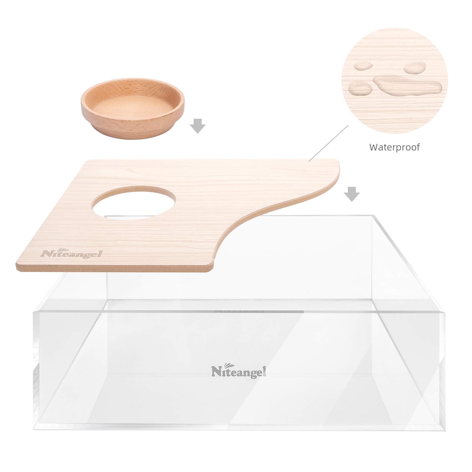 Niteangel Animal Sand-Bath Box spacious design supports more sand for burrowing