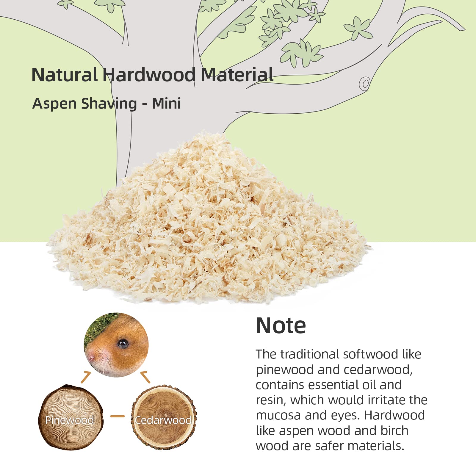 Niteangel Aspen Bedding enables digging and tunnel building for enrichment.
